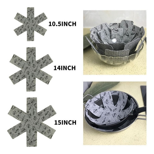 Almohadillas Separadoras For Ollas Y Sartén Protectores Par