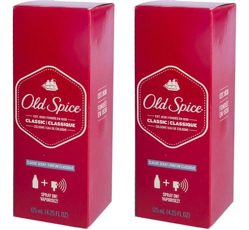 Pack 2 Colonias Classic Old Spice  Cologne 125ml