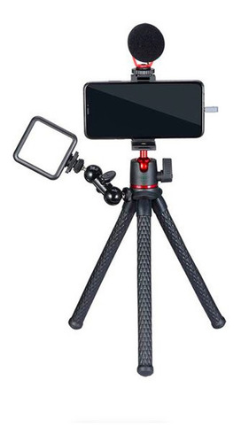 Tripode Flexible Con Soporte Celular Y Rosca 1/4 Cam/cel