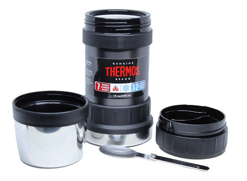Frasco Térmico Comida Tulum Thermos 470ml Quente/frio Preto