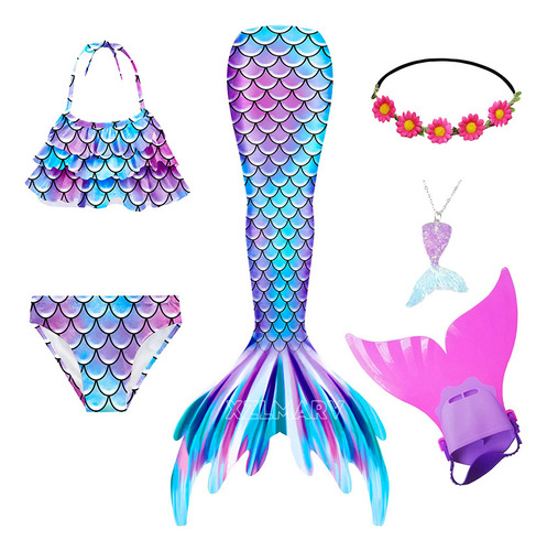 Añadir Traje De Baño Con Forma De Cola De Sirena Para Niños Con Forma De Cola De Sirena
