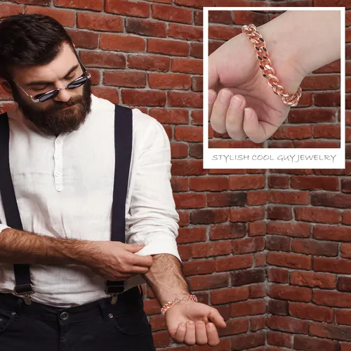 Tondiamo - Pulsera De Cobre Para Hombre, Regalo De San