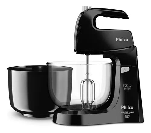 Batedeira Crome Base Cristal Duo Turbo PHI-CROMEBASE-D-P 550W Pre...