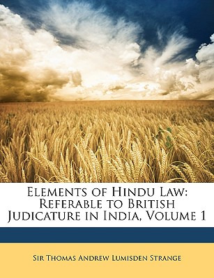 Libro Elements Of Hindu Law: Referable To British Judicat...