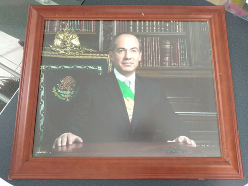 Fotografía Original Enmarcada. Presidente Calderón Hinojosa.