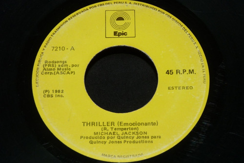 Jch- Michael Jackson Thriller 45 Rpm