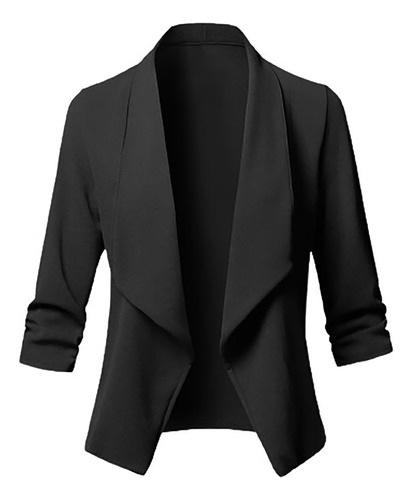 Chaqueta En Forma De T Para Mujer, Formal, Lisa, Abierta, De