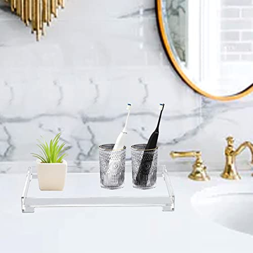 Bandeja De Almacenamiento Rectangular De Acrílico Para Baño