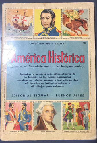 Album De Figuritas America Historica Sigmar 1959 Incompleto
