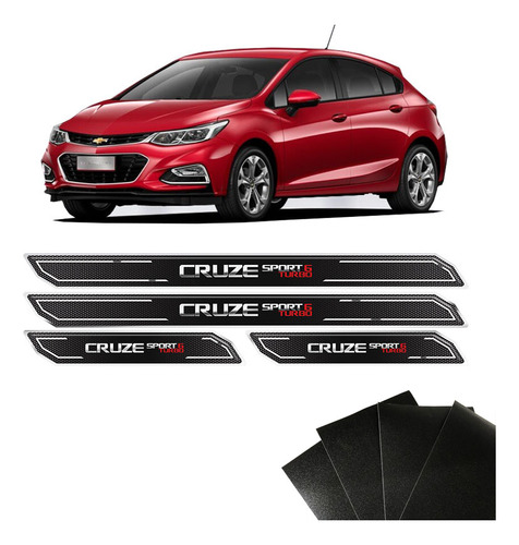 Kit Soleira Diamante Cruze Sport 6 Turbo E Protetor De Porta