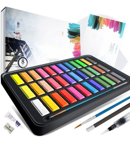 Juego De Pintura Profesional Acuarelas 48 Colores Kit Nuevo