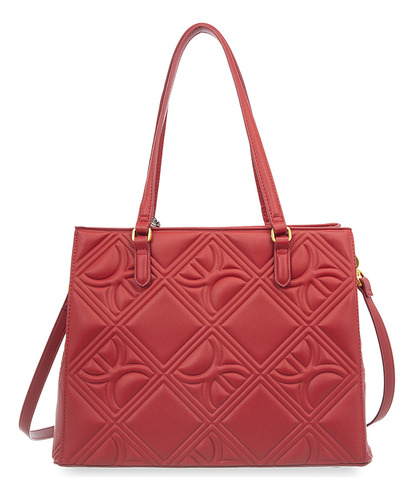 Bolsa Satchel Cloe Yaxim Grande Color Rojo