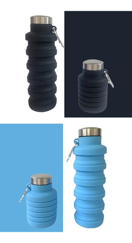 Botella Plegable Termica LĂquidos 600ml Silicona Deportiva