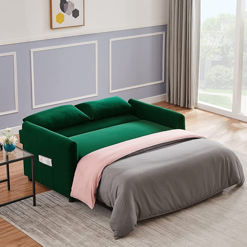 Sofa Cama Convertible 3 En 1 Color Verdef Marca Gynsseh