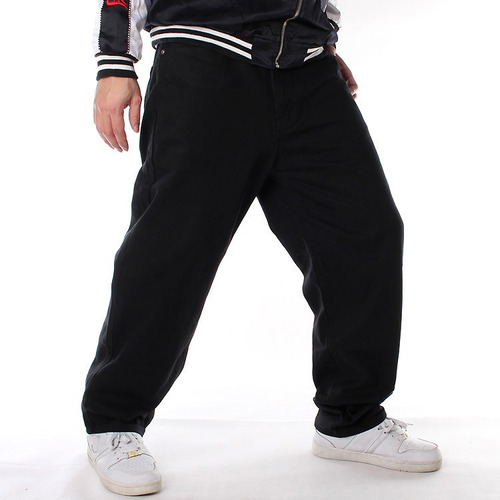 Pantalones Vaqueros De Estilo Hip Hop De Corte Holgado P [u]