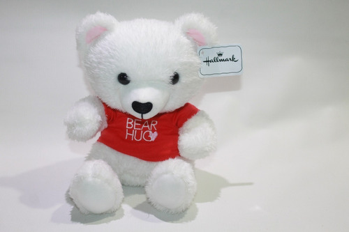 Oso Teddy Bear Hug Blanco Peluche 23 Cm Hallmark Original