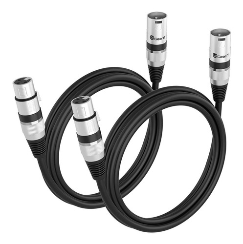 Cable Xlr Macho A Xlr Hembra Audio Para Micrófonos Pack X 2