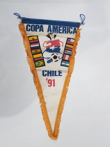 Futbol Antiguo Banderín Copa América Chile 1991 Mag 58089