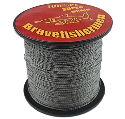 Bravefishermen Gray Super Strong Pe Trenzado Línea De Pesca 