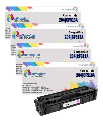 4 Toner Genérico 204a | Para Imp M154 Mfp 181fw M180nw M180n