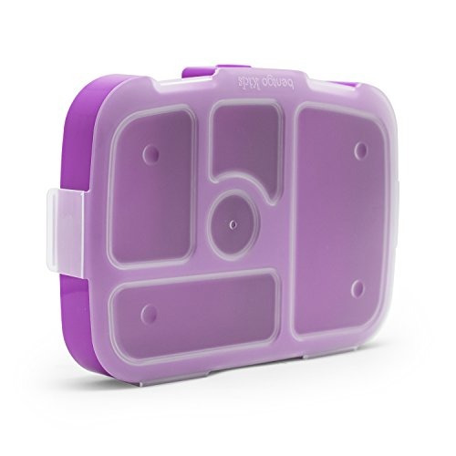 Imagen 3 de 3 de Bandeja Bentgo Kids Con Tapa Transparente (color Morado)