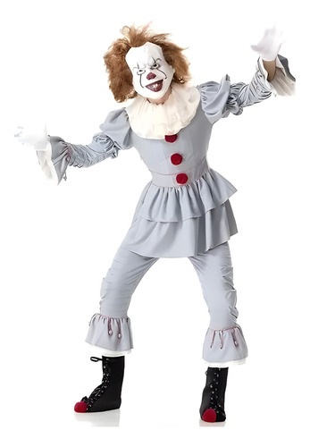 Disfraz Payaso Diabólico Adulto Pennywise It Cosplay - No Incluye Mascara 