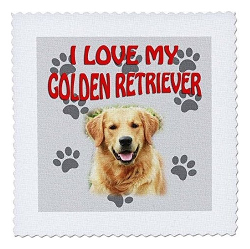 3d Rose I Love My Golden Retriever - Edredón De Perro Lindo