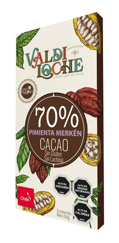 Chocolate Negro 70% Cacao Pimienta Merkén