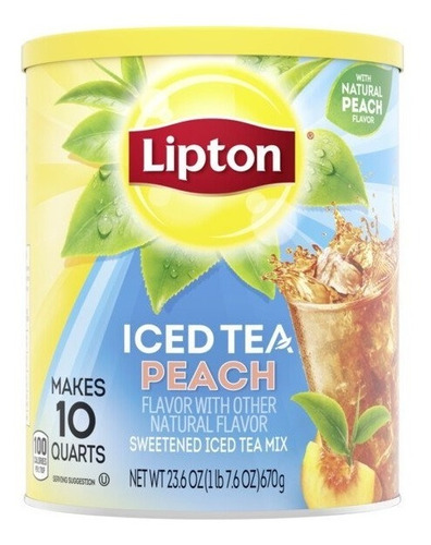 Lipton Iced Tea Americano Bote De Te Helado Durazno 670g