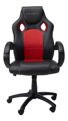 Silla Gamer Ergonómica Dragón Modelo Shenron Negro-roj /vc Color Negro Material del tapizado Cuero sintético