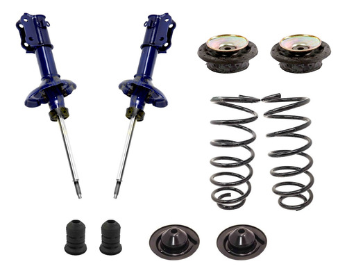Kit 2 Amortiguadores Topes Y Bases Golf Jetta A2 87-92