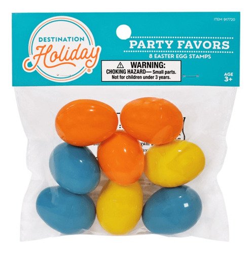 Mini Huevos De Plástico Pascua Con Sellitos Party Favors 6pz