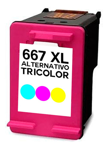 Cartucho Alternativo Hp 667xl Color 1275 2775 4175 2779 2336