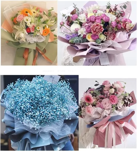 20 Pliegos Papel Celofan Coreano, Ramos, Arreglos Flores Color Lavanda  Púrpura