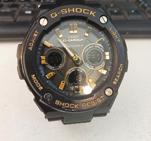 Reloj Casio G-shock Gst-w300 Negro Metálico Goma