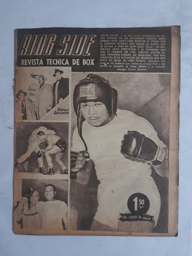 Revista Ring Side 75 Archie Moore ,pita, Cucusa ,año 1952
