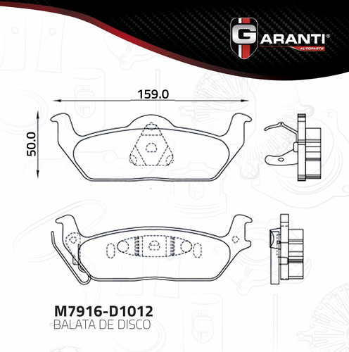 Balata Trasera Disco Ford Truck F-150 2004 - 2012