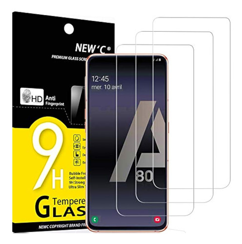 Mica Protectora Para Galaxy A80 Anti Arañazo Resistente 3 Pz