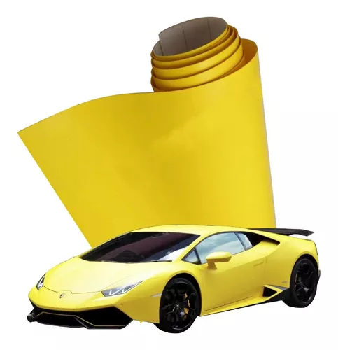 Vinilo adhesivo para coche, ATV, motociclismo, liberación de aire, sin  burbujas, color amarillo mate