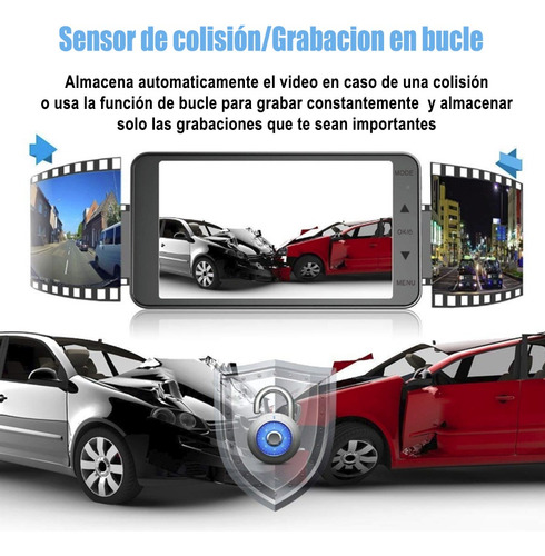 Vídeo Cámara Automóvil Dual Dvr Testigo Visión Nocturna Hd