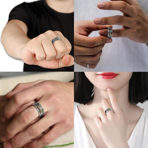 Anillo Pixiu Suerte Riqueza Prosperidad Feng Shui Hombre