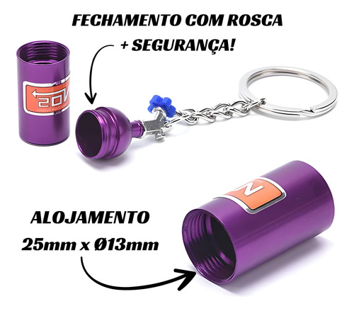 Chaveiro Carro Nitro Garrafa Nos | Velozes E Furiosos