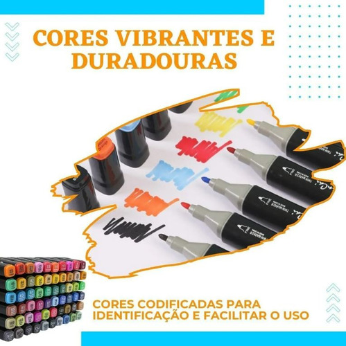 120 Marcadores Permanentes De Ponta Dupla De Cores !