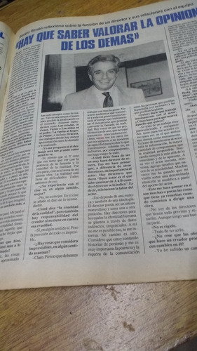 Revista Clarin N° 15559 Sergio Renan Reflexiona 1989