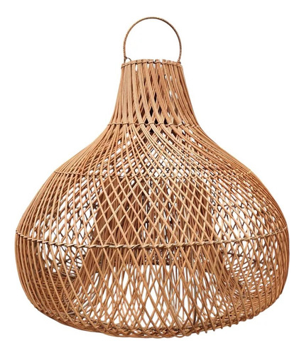 Pantalla De Lampara De Rattan Importada Vietnam Artesanal Natural