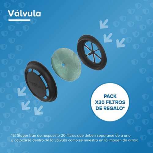 Tapaboca Máscara Premium Stoper Filtro Incorporado Lavable