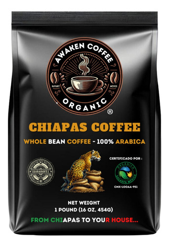 Café De Chiapas Grano Entero 100% Orgánico Awaken Coffee