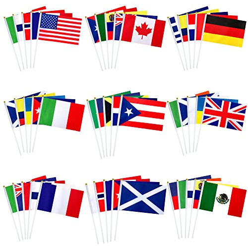 Bandera Nacional De 100 Países Internacionales Miniatu...