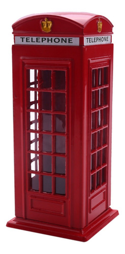 Cabina Telefónica De Metal Rojo De Londres, Banco De Monedas