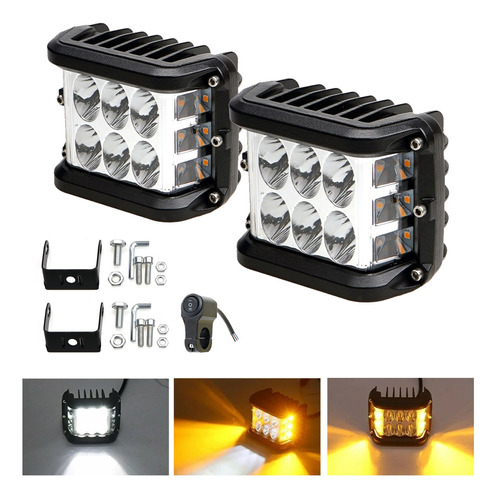 Faros Luces Led Auxiliares Estrobo 4500lm 90w Contorno Luz